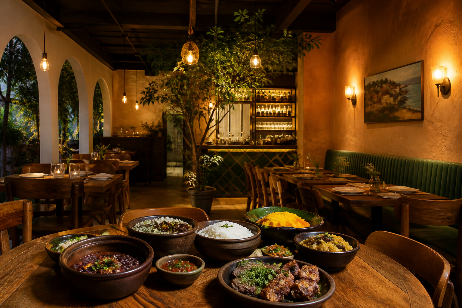 Ambiente de restaurante de bairro